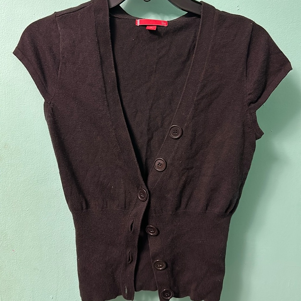 Cute Brown Cropped Cardigan